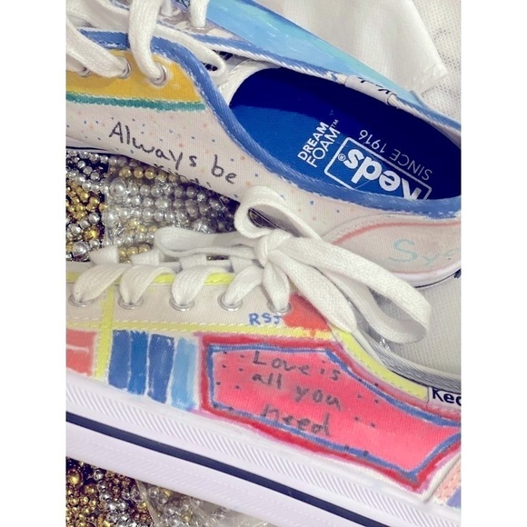 Keds womens /girls sneakers Artsy Painted size 6.5 NEW - Picture 6 of 12